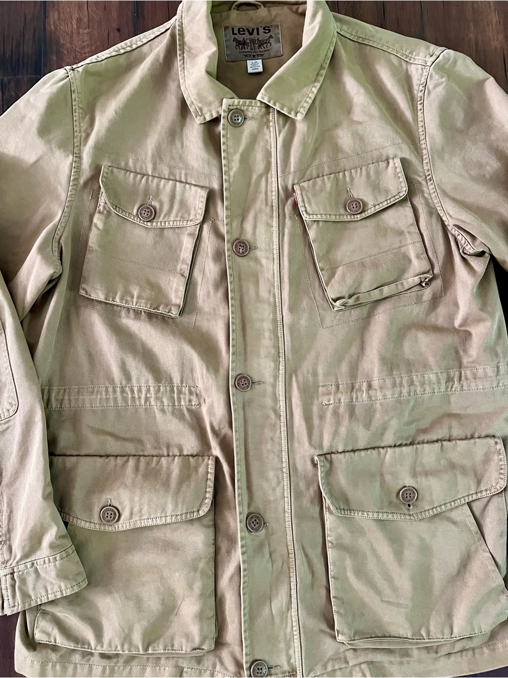 Levi’s Men’s Khaki Utility Field Jacket - Size L - Picture 3 of 14
